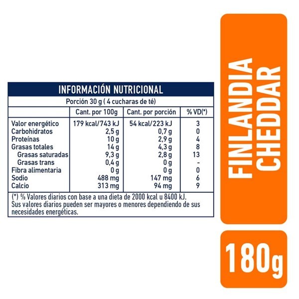 Finlandia Cheddar La Serenisima 180 Gr alt