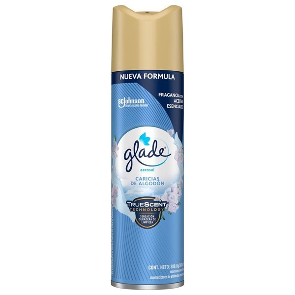 'Aromatizante De Ambientes Glade Caricias De Algodón En Aerosol 360ml' alt