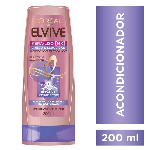 Elvive Acondicionador Kera-Liso Brillo 200 ml #1