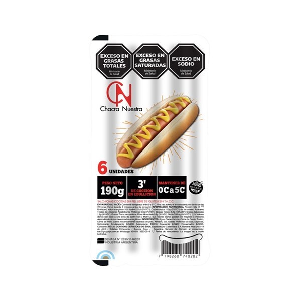 Salchicha Corta Chacra Nuestra Fp 190 g. #1