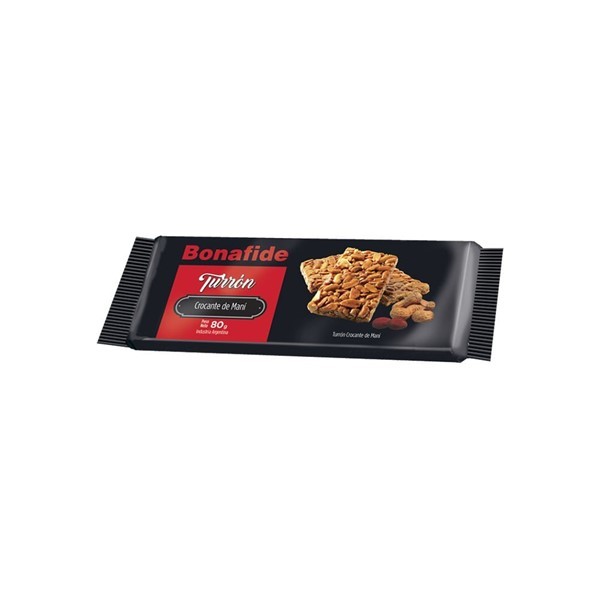Turron Bonafide Crocante De Mani 80 Gr