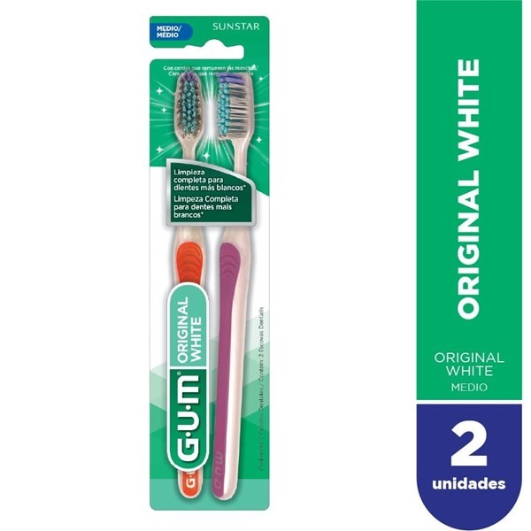 Gum Cepillo Original White Medium x 2U #1