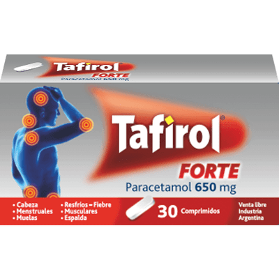 Tafirol Paracetamol 650 Mg X 30 Comprimidos alt