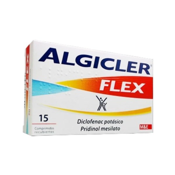 M&E Algicler Flex Diclofenac Potasico+Pridinol x 15 Comp Recubiertos #1