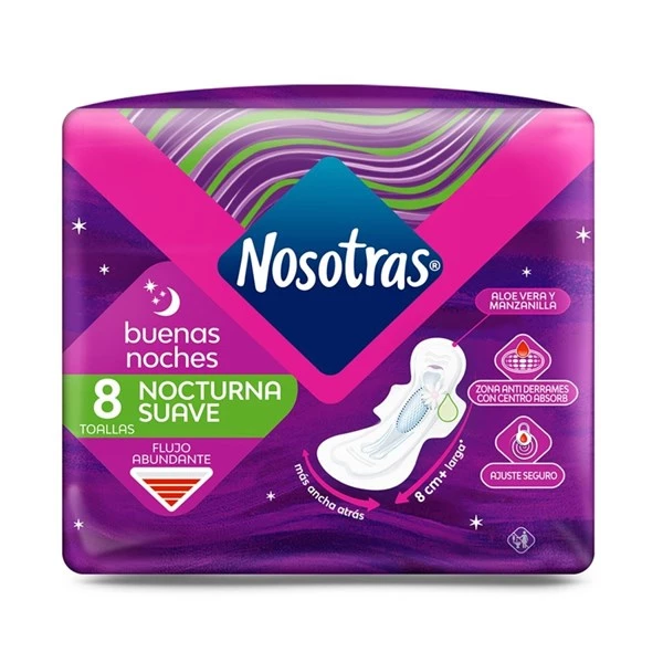 Nosotras Toalla Buenas Noches Tela Algodón (8 Unidades) alt