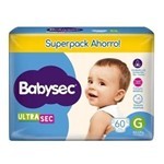 Babysec Ultra Sec Hiper Pack Pañales  grande 60 Unidades g #1