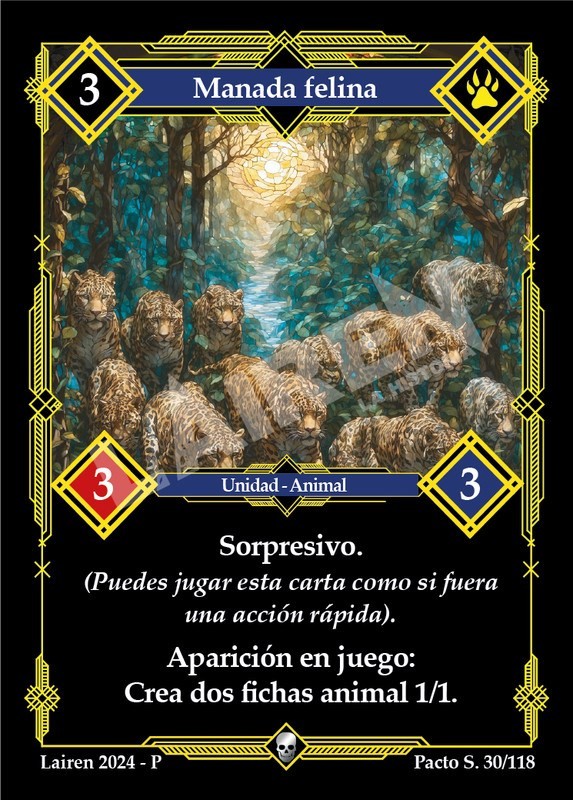 030 Manada Felina Precon Animal/Insecto - Coste 3