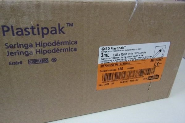 Jeringa Des. 3 ml C/Aguja 40x8 X150 - Bd