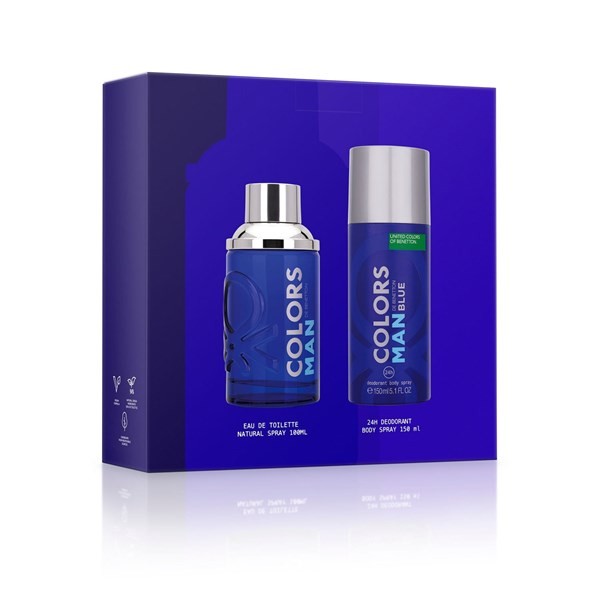 Benetton Set Colors Blue Edt 100 ml + Deo Tamaño 2 Unid alt