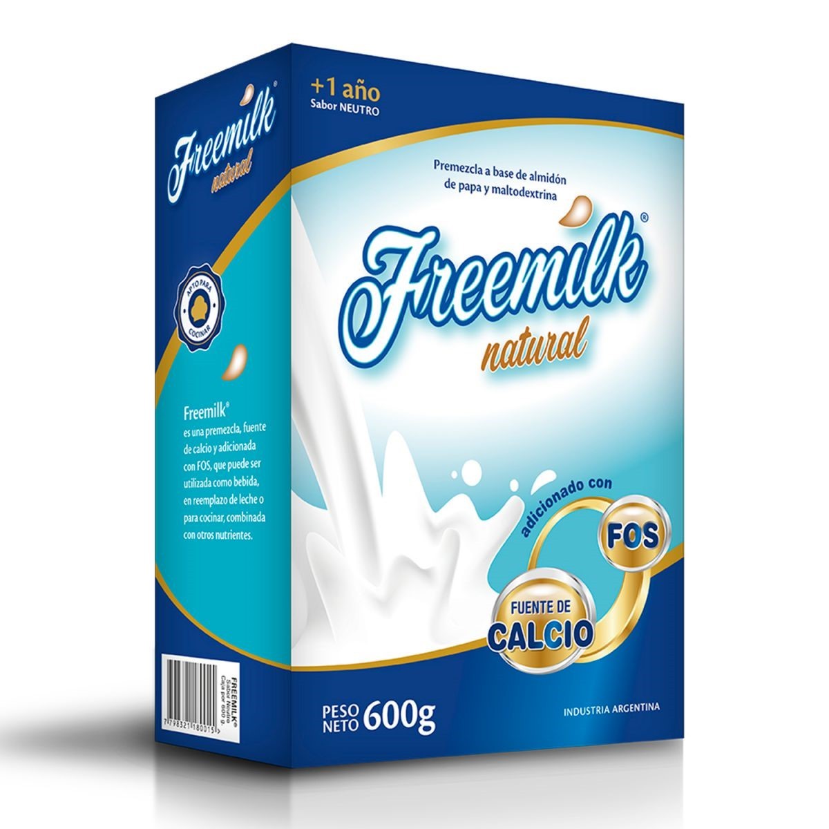 Freemilk Sustituto de Leche Natural Caja 600 gr, Freemilk Suplemento