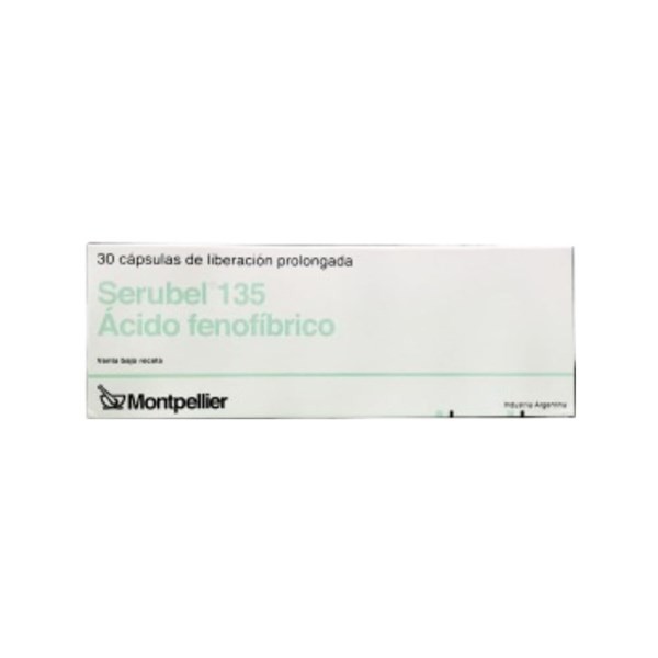 Montpellier Serubel 135 Fenofíbrico, C. 135 Mg x 30 Cáps de Liberación Prolongada #1