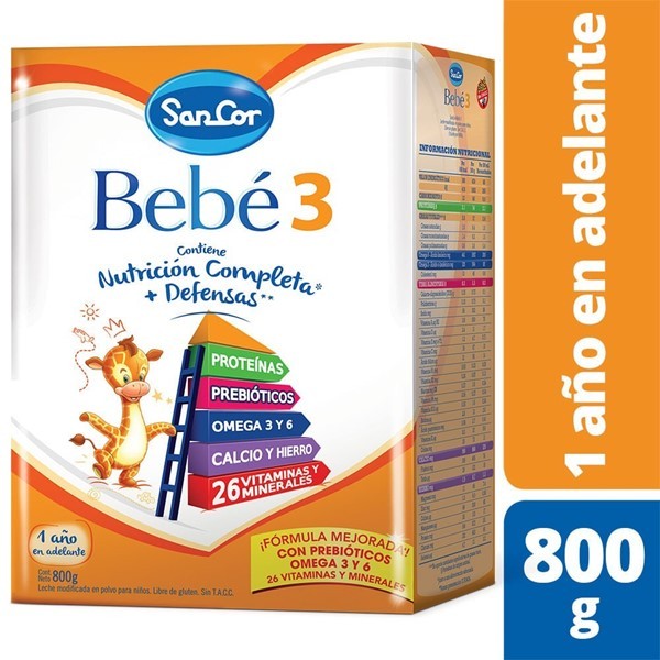 Sancor Bebe Leche Infantil Polvo Etapa 3 (800 Gr)