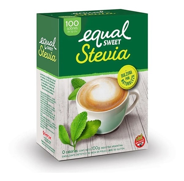 Equal Sweet Edulcorante Stevia en Polvo Caja 100 Sobres