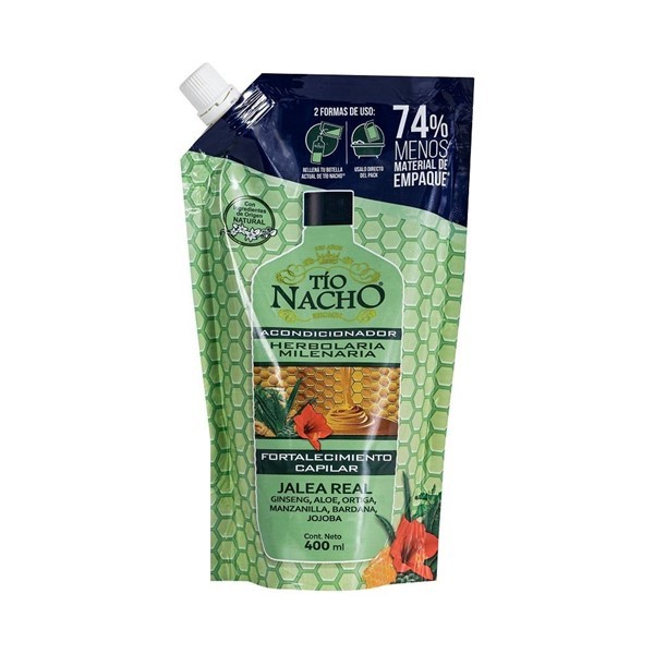 Tio Nacho Acondiocionador Herbolaria Doy Pack 400 ml