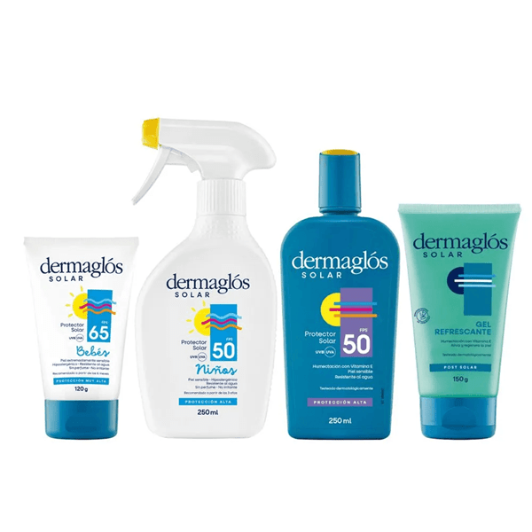 Dermaglos Solar Kit Fps 50 + Bebés + Niños + Post Solar #1