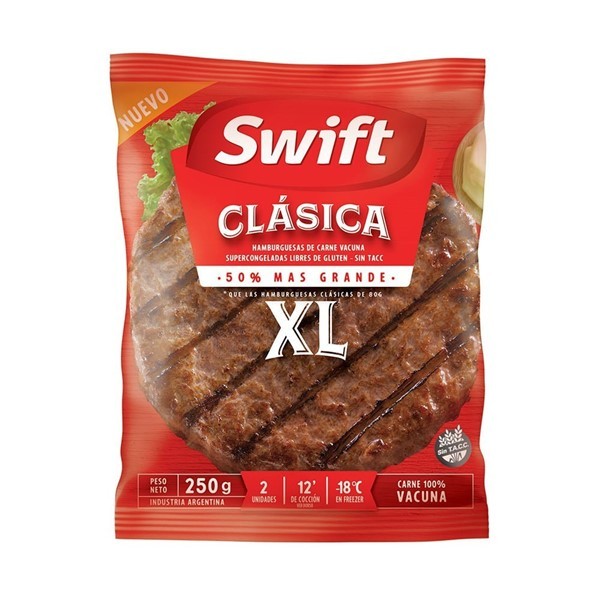 Hamburguesa Clasica Xl Swift 2 U - 250 Gr #1