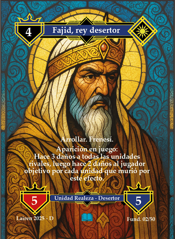 002 Fajid, Rey Desertor Full Art Foil - Coste 4