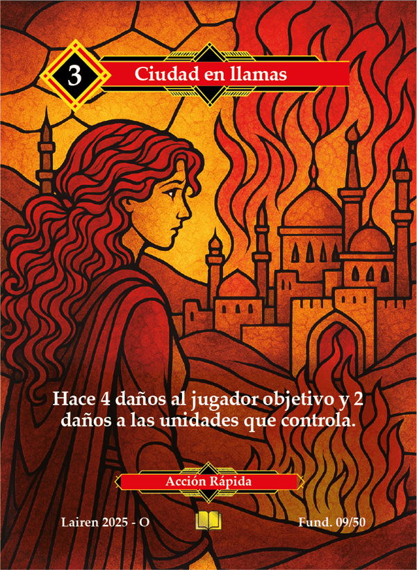 009 Ciudad En Llamas Full Art Foil - Coste 3