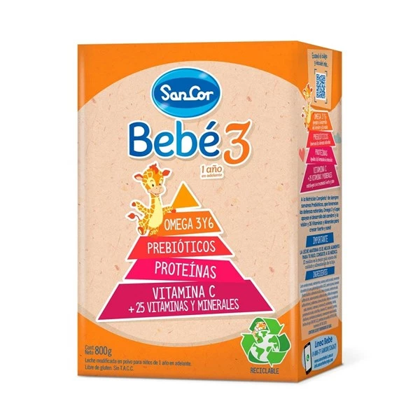 Sancor Bebe Leche Infantil Polvo Etapa 3 (800 Gr) alt