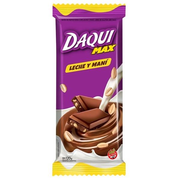 Chocolate Daqui Max Leche Y Maní 120 gr. #1