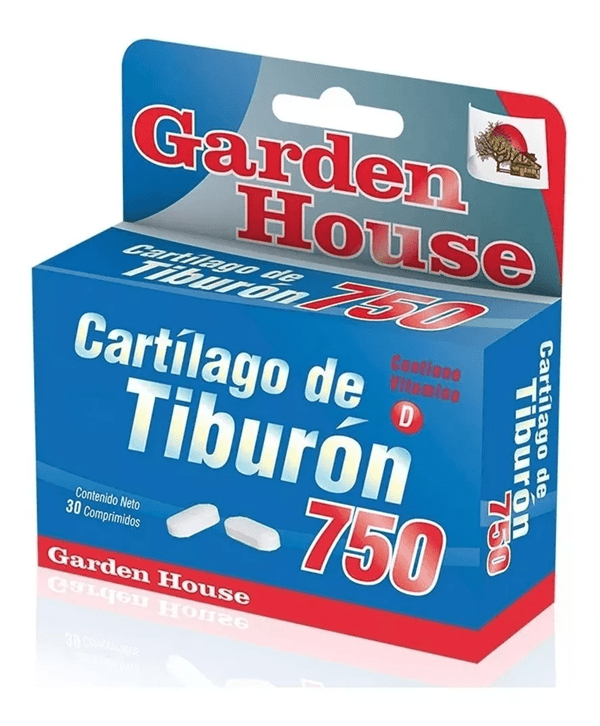 Garden House Cartílago de Tiburón 750 mg Por 30 comprimidos