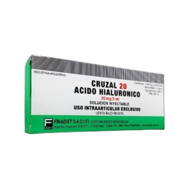 Finadiet Cruzal 20 Hialuronato Sódico Jeringa Prell. x 1 x 2 ml
