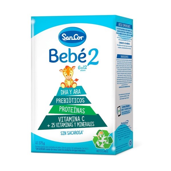 Sancor Bebe Leche Infantil Polvo Etapa 2 (375 Gr) alt