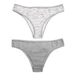 Bombacha Vedetina Wav Gris Y Cebra x 2 un Talle l #1