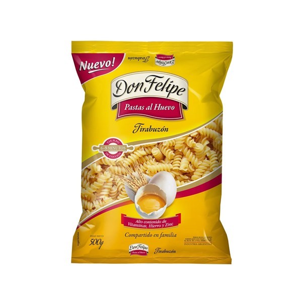 Fideos Tirabuzon Al Huevo Don Felipe 500 G. #1