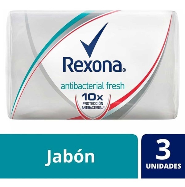 Rexona Fresh Antibacterial Jabón Barra 3 Unidades x 90 g #1