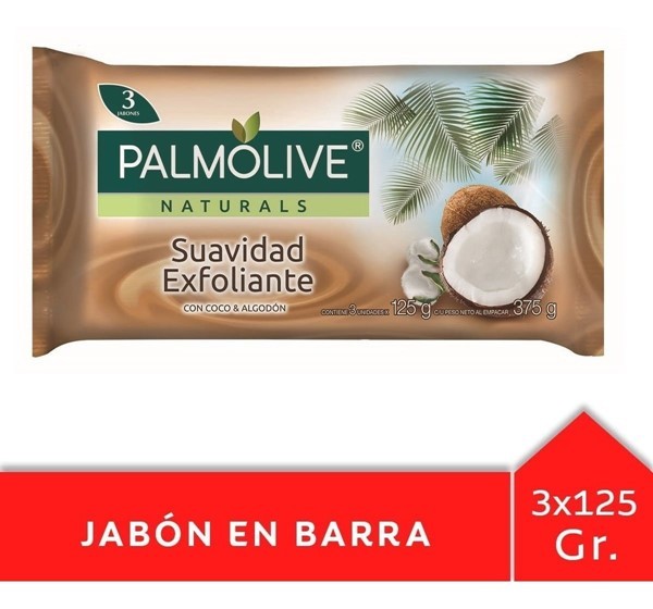 Palmolive Naturals Coco Y Algodón Jabón en Barra 125 grs 3U #1