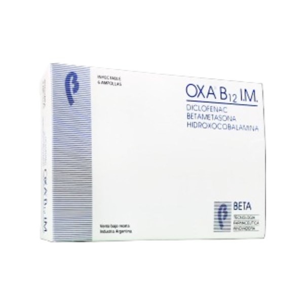 Oxa B12 Diclofenac + Vit.B12 + Betametasona I.M. x 6 Ampolla Inyectable #1