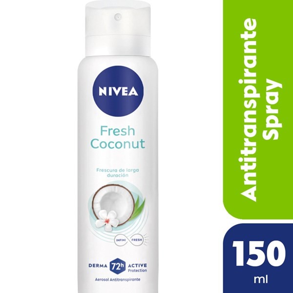 Desodorante Antitranspirante Femenino Nivea Fresh Coconut en Aerosol 150 ml #1