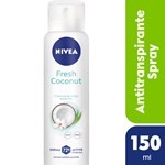 Desodorante Antitranspirante Femenino Nivea Fresh Coconut en Aerosol 150 ml #1