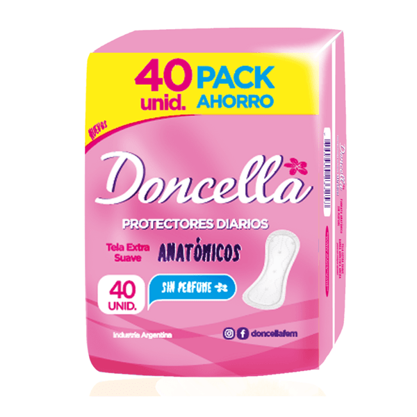 Doncella Protector Anatomico Sin Perfume (40 Unidades)