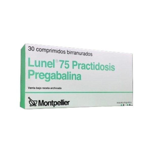 Montpellier Lunel 75 Practidosis 75Mg Pregabalina x 30 Comp Birranurados #1