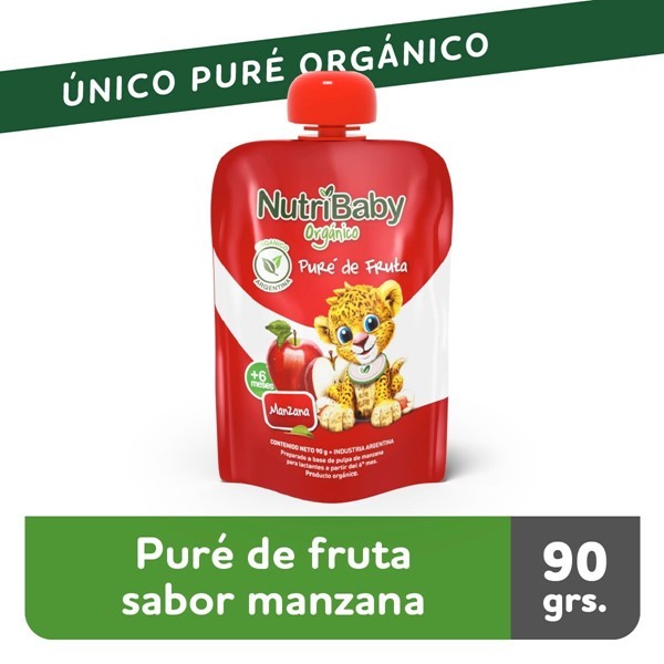 Nutribaby Orgánico Papilla Manzana Pouch de 90 gr #1