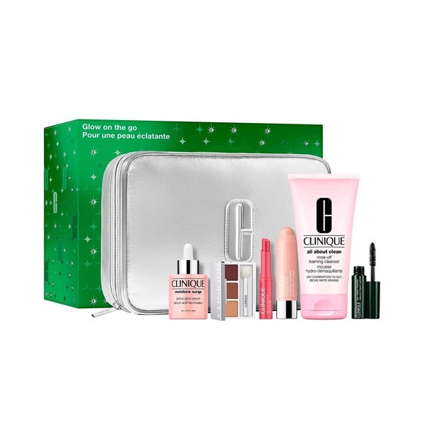 Clinique Blockbuster Holiday 2025: Serum + Sombras + Máscara de pestañas + Lápiz labial + Iluminador + Limpiador
