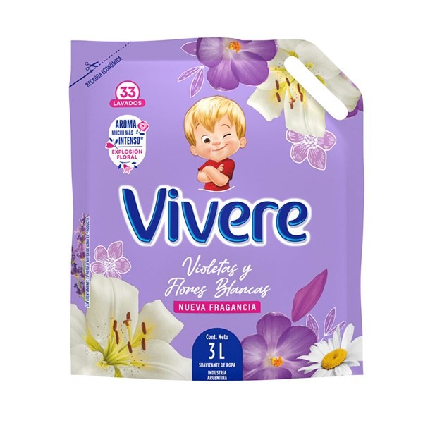 Suavizante Clásico Vivere Para Ropa Violetas Dp 3 Lt. alt