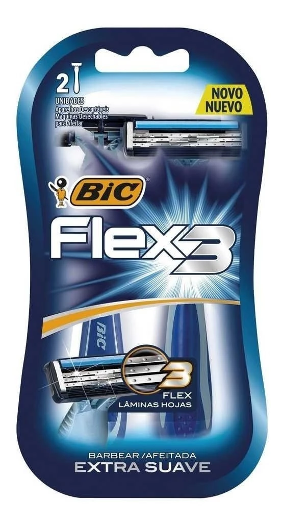 Bic 3 flex Maquina de Afeitar Descartables Hombre X2 Unidades alt