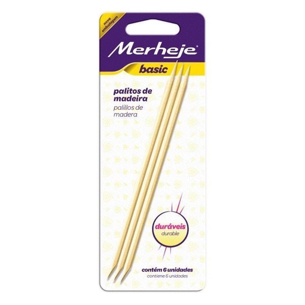Merheje Palitos de Madera Para Uñas (6 U) alt