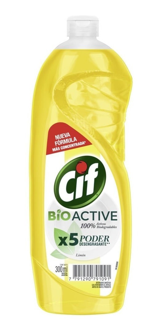 Cif Active Gel Limón Detergente Concentrado en Botella 300 ml #1