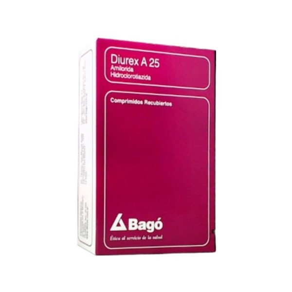 Bagó Diurex a 25 Hidroclorotiazida + Amilorida 25 / 2.5 Mg x 30 Comp