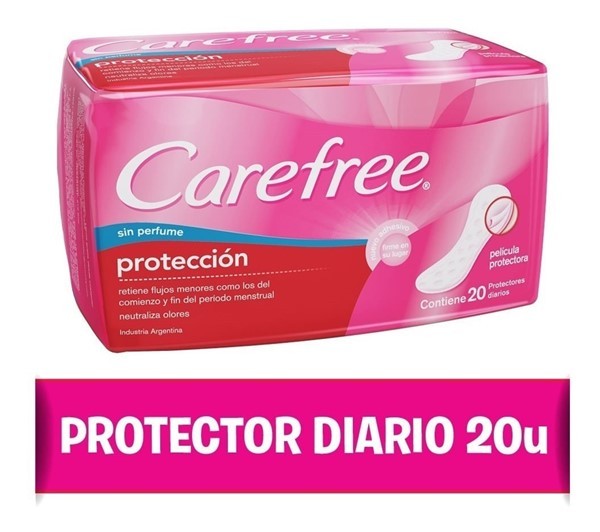 Carefree Protectores Diarios Proteccion Sin Prefumer X 20 Uns