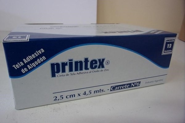 Tela Ad. 2,50 cm x 4,50 m O.Zinc Carrete N°6 X12 - Printex #1