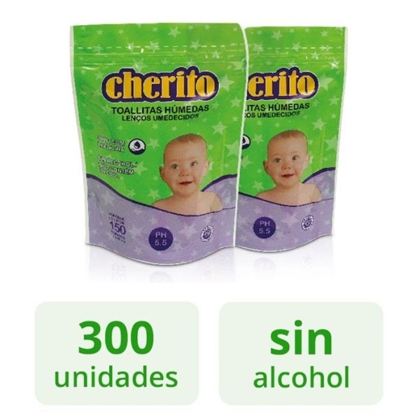 Cherito Toallas humedas | 150 unidades x2 #1