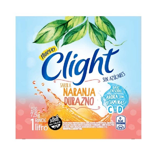 Jugo Clight Naranja-durazno Vitcd 7,5gr