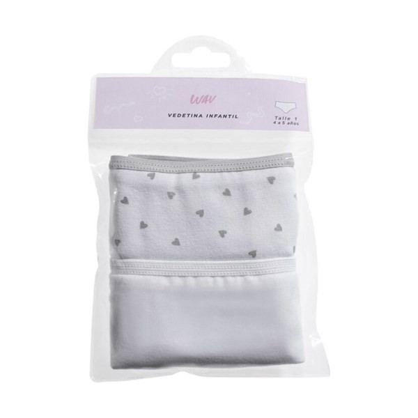 Bombacha Vedetina Para Adolecentes Wav Kids Corazones Talle 10 a 14 x 2 un alt