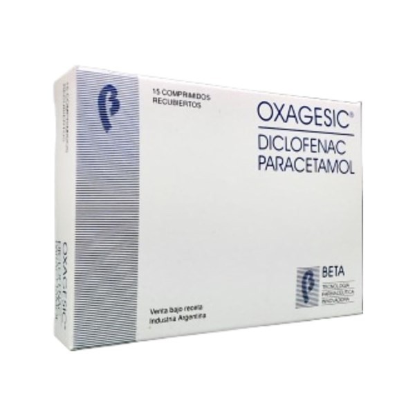 Beta Oxagesic Diclofenac Pot Sico + Paracetamol x 15 Comp Recubiertos #1