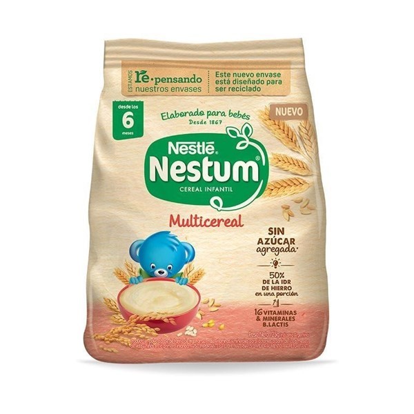Nestum Cereal Infantil Multicereal Sin Azúcar 125 gr #1